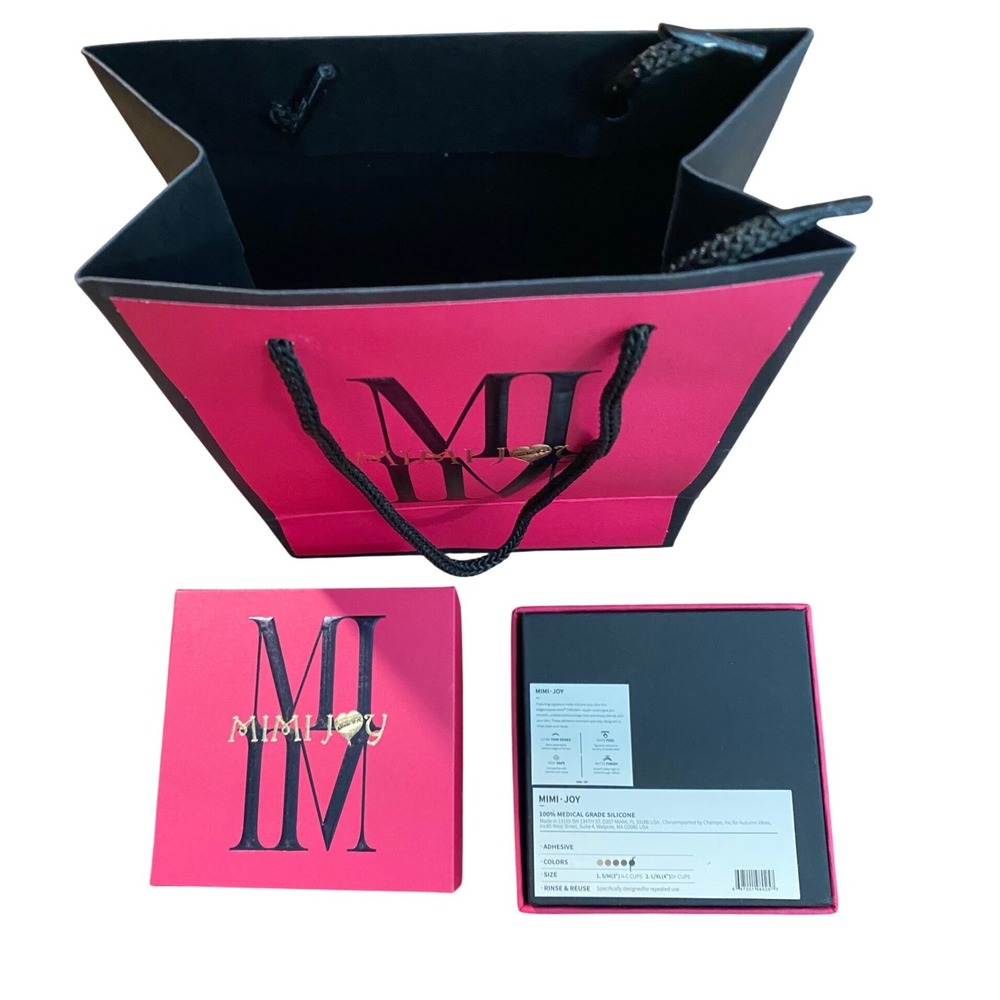 Mimi-Joy Adhesive Silicone Bra Inserts Size 3 C D‎ Cups Nude Reusable with Bag